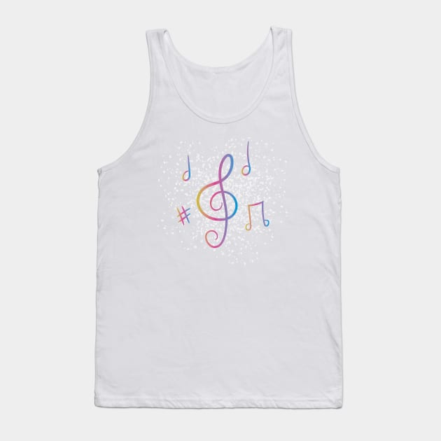 Music Notation Mess Tank Top by kelnan